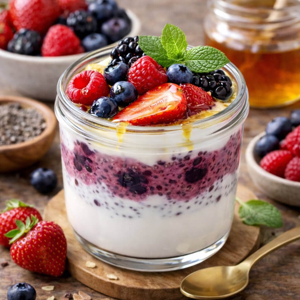 Berry-Chia-Yogurt-Parfait Berry Chia Yogurt Parfait - Image 1